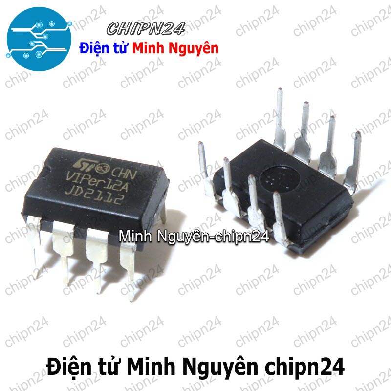 [2 con] (DIP) IC VIPer12A DIP-8 (VIPer12 IC Nguồn) - HH000366