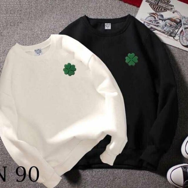 [HCM]Áo Sweater unisex Cỏ 4 lá có bigsize vải nỉ bông ngoại dày mịn cao cấp