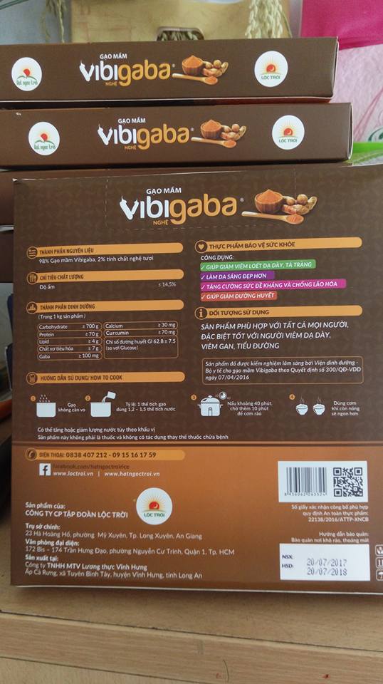 [HCM]GẠO MẦM VIBIGABA -HỘP 1KG