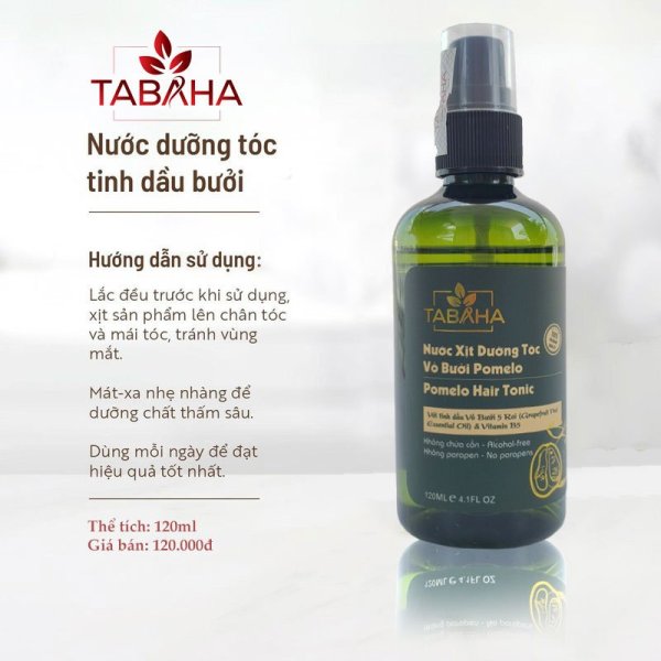 [HCM]Tinh dầu bưởi Tabaha dưỡng tóc chống rụng tóc giúp mọc tóc Pomelo 120ml thành phần được chiết xuất từ thiên nhiên nhập khẩu