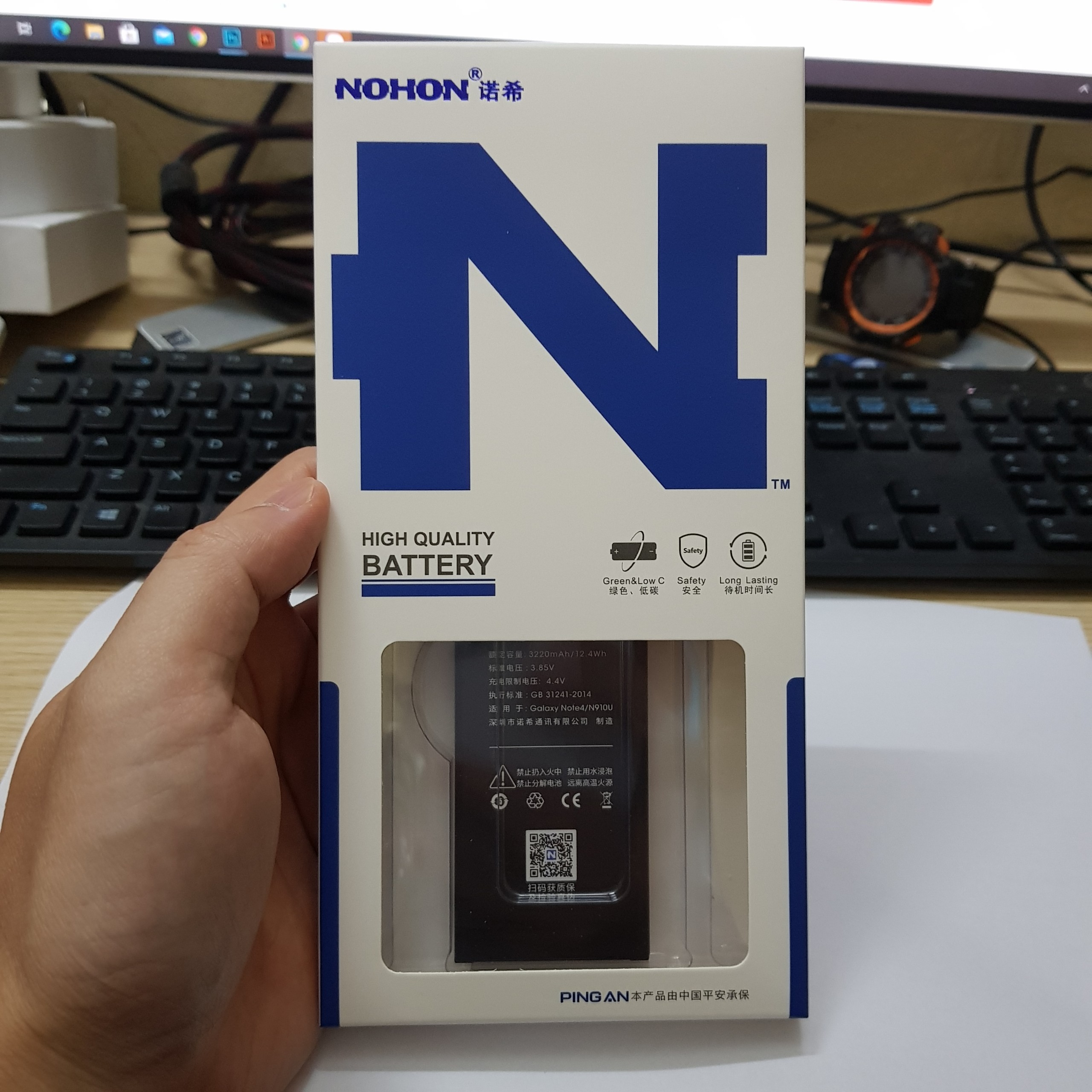 Pin nohon dành cho galaxy note4 - Bản 1 sim