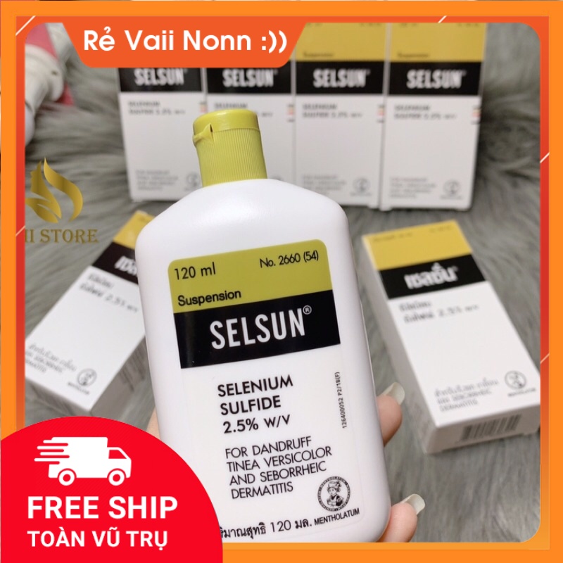 Dầu gội selsun thái lan 120ml tri gàu và nấm da đầu hiệu quả