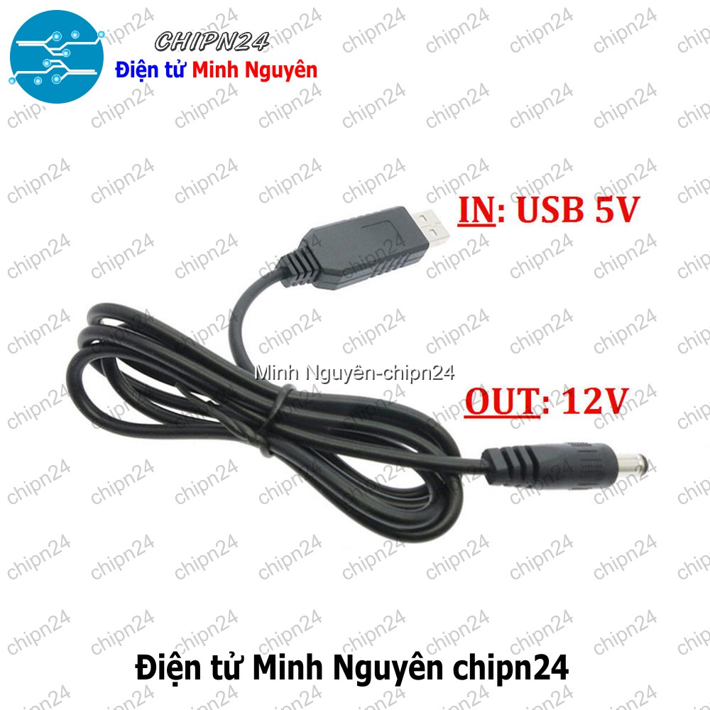 [1 pcs] (P96) Cáp chuyển đổi điện áp từ cổng USB 5V sang 12V - HH004332