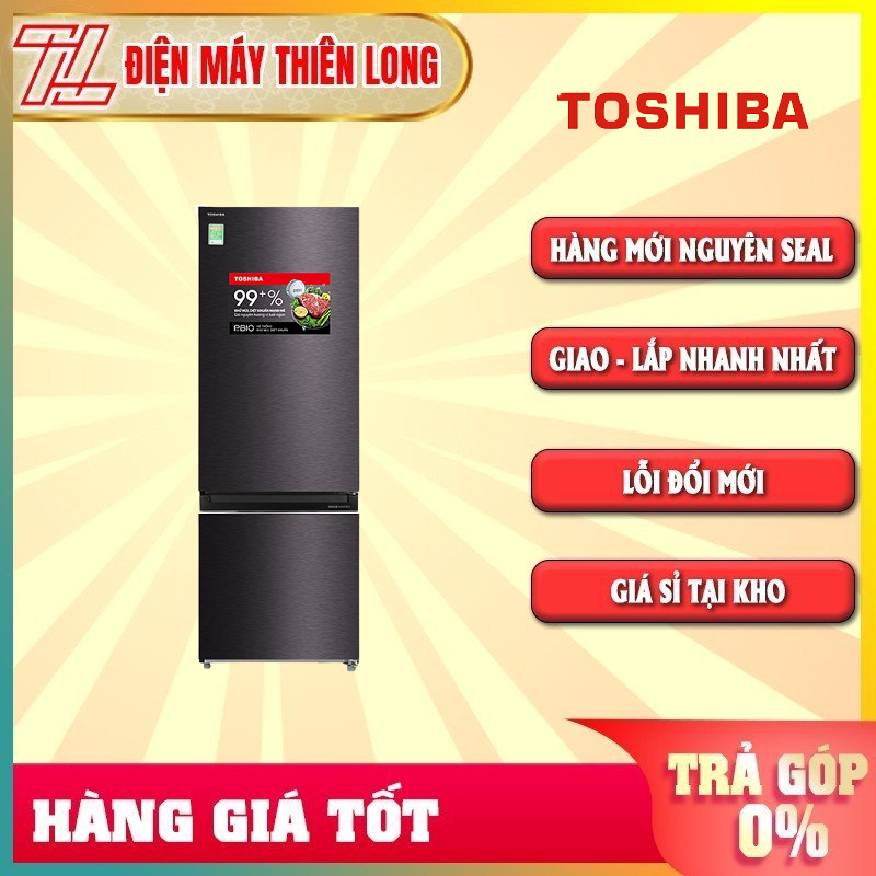 Tủ lạnh Toshiba Inverter 325 lít GR-RB410WE-PMV(37)-SG Tính năng làm lạnh nhanh, Hệ thống khử mùi diệt khuẩn Pure Bio, Bảng điều khiển điện tử - TRẢ GÓP 0% - GIAO TOÀN QUỐC - NGOÀI HCM TÍNH PHÍ