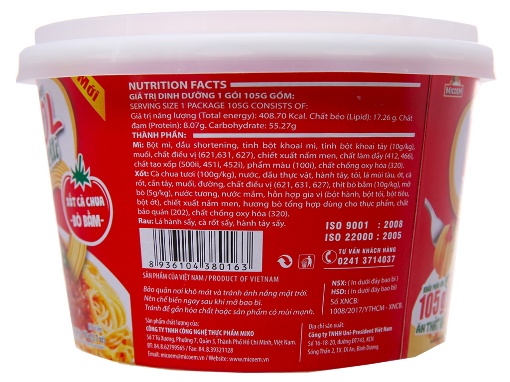 Mì trộn Cung Đình Kool Spaghetti tô 105g