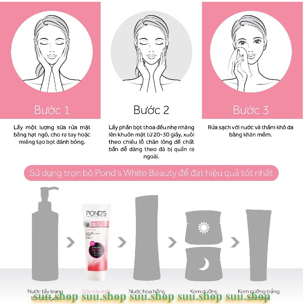 Sữa Rửa Mặt Ponds Bright Beauty 50g trắng da