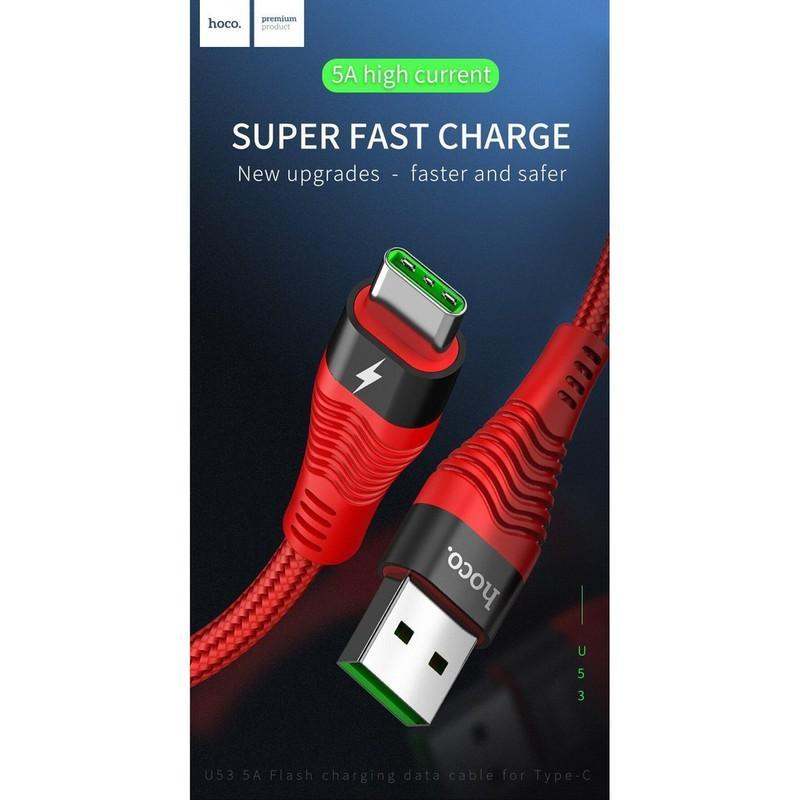 [HCM]Cáp Sạc Siêu Nhanh 5A Hoco Type C Chính Hãng