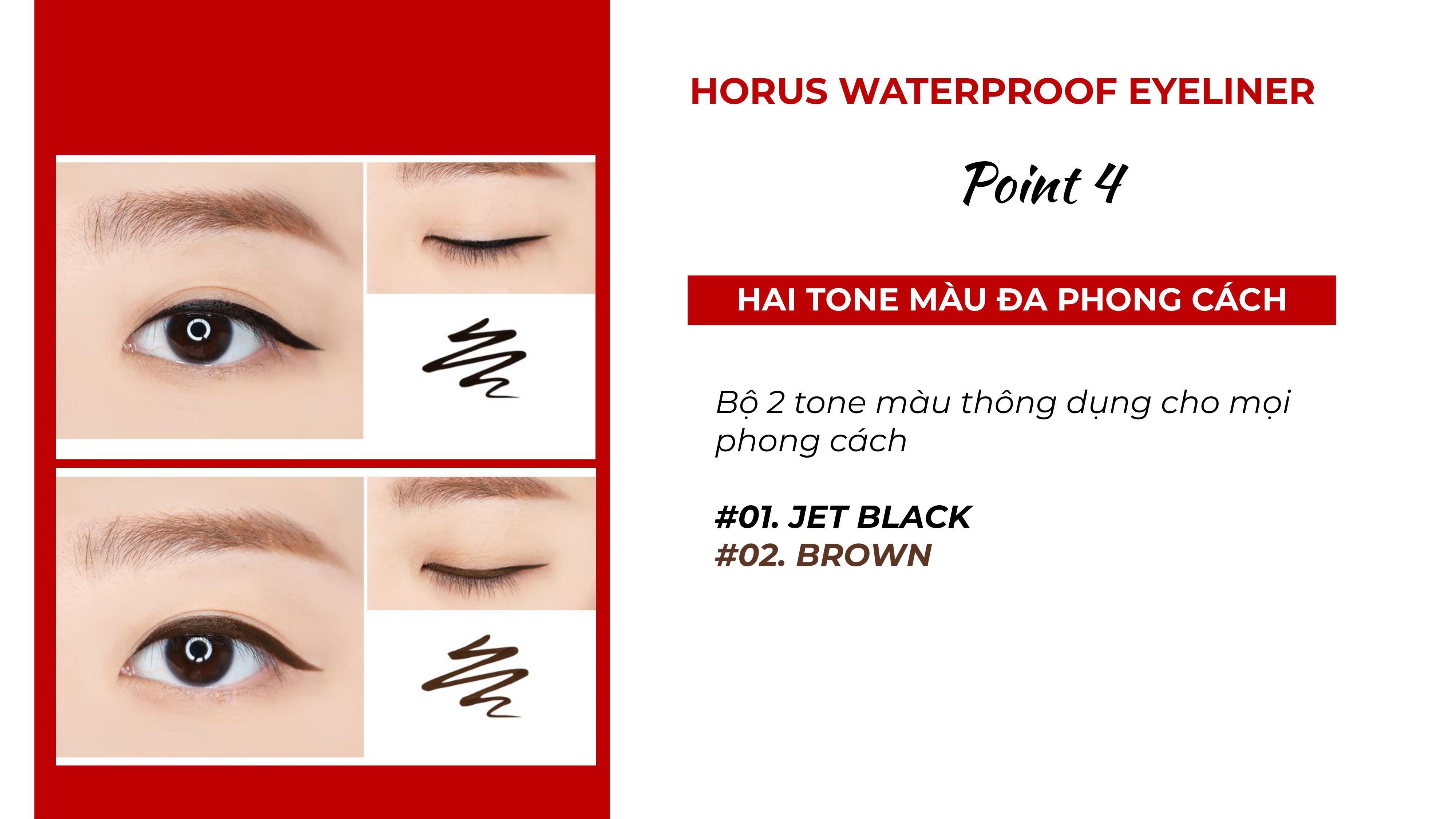 Bút Kẻ Mắt Horus Water Proof Eyeliner 1g