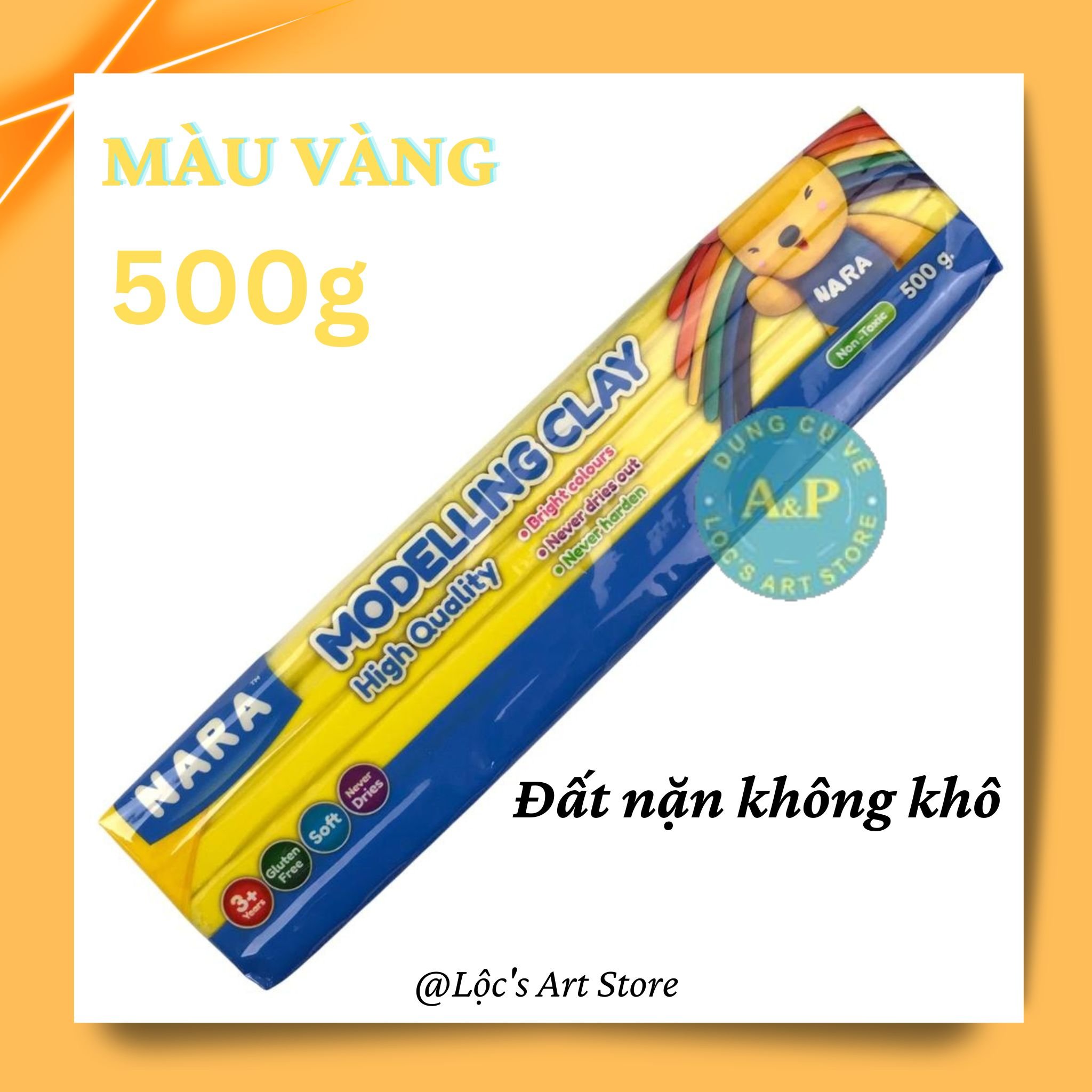 Đất sét cho bé kiddy nara thái lan po5001 bịch 500g