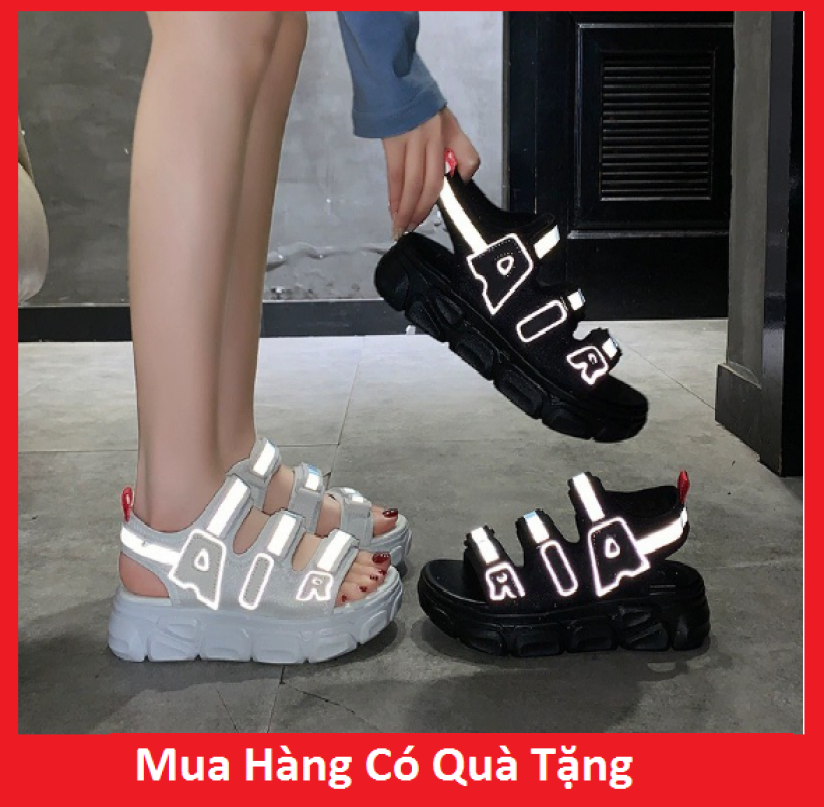 Sandal Nữ 3 Quai Viền Phản Quang, Đế Xịn 3cm, Kiểu Dáng Hàn Quốc-Hot trend 2 Màu Ban Chạy 2020- Hàng Nhập Xịn giá rẻ