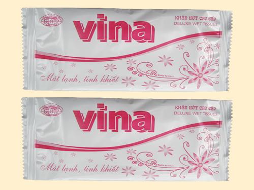 combo 100 Khăn Lạnh Tiệt Trùng VINA Hồng