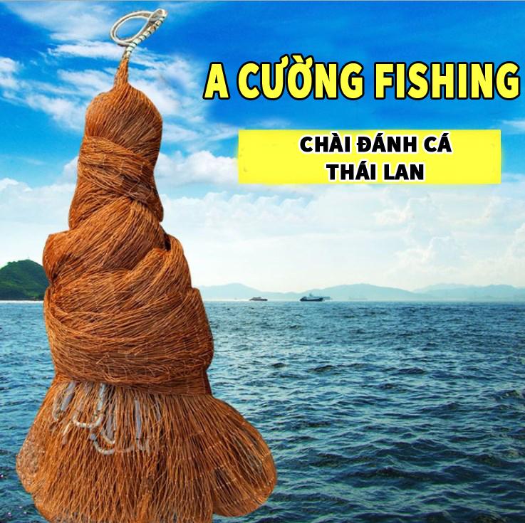 Chài Đánh cá truyền thống - Chất liệu Dù thái lanCao 3m2 Đường kính 5m nặng 4kg