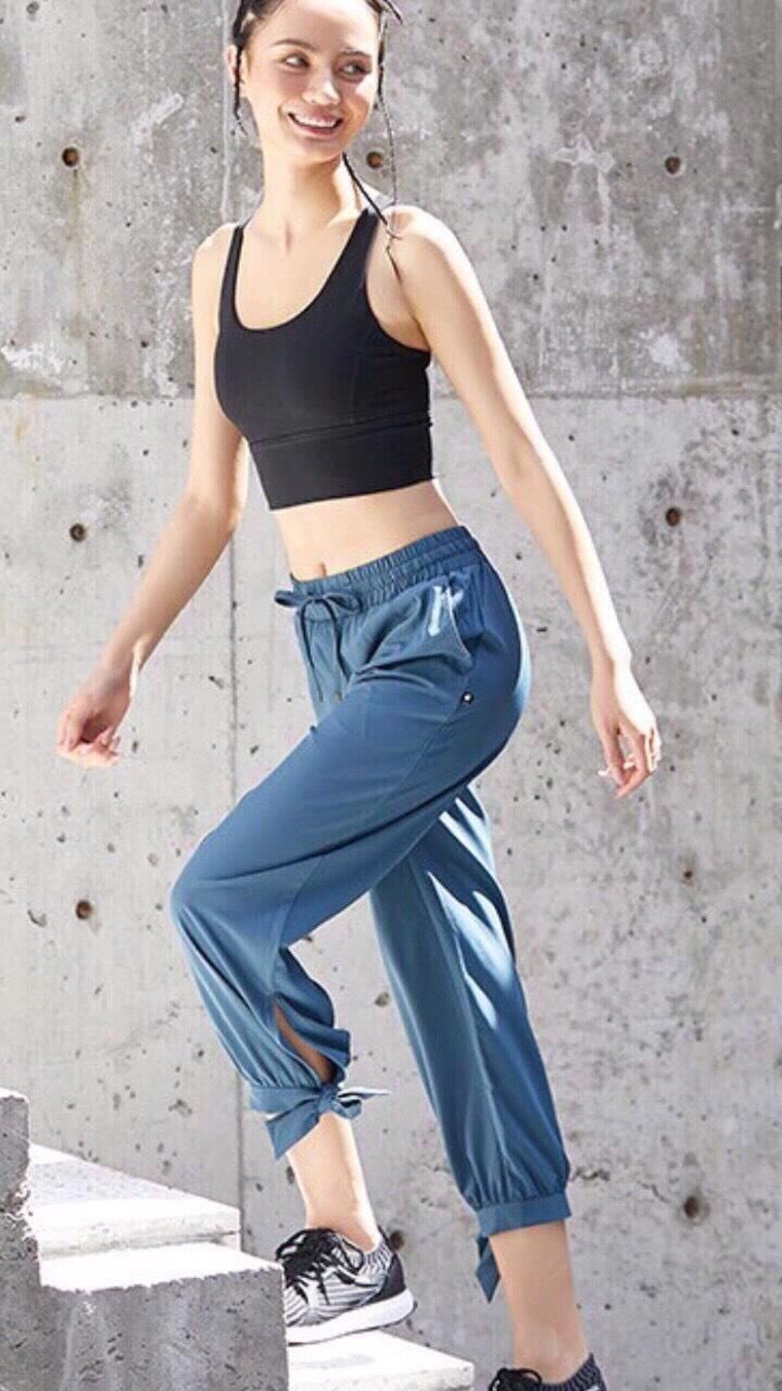 [HCM]QUẦN JOGGER THỂ THAO NỮ - CHẤT DÙ PHỐI DÂY CỘT