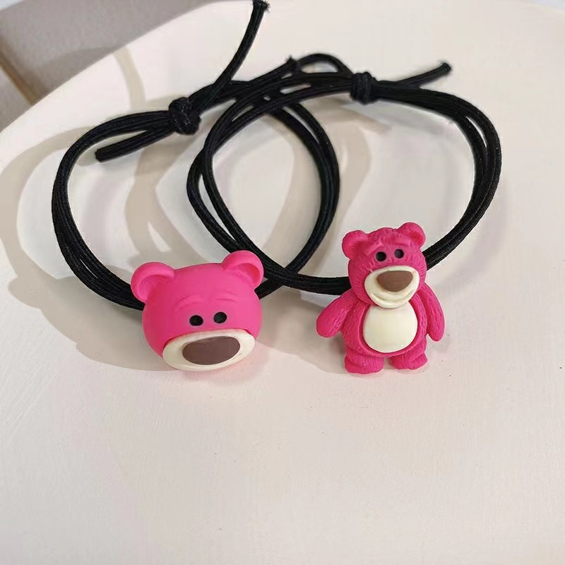 Cột tóc gấu losto đơn giản dễ thương- cột tóc gấu dâu - Selenshop