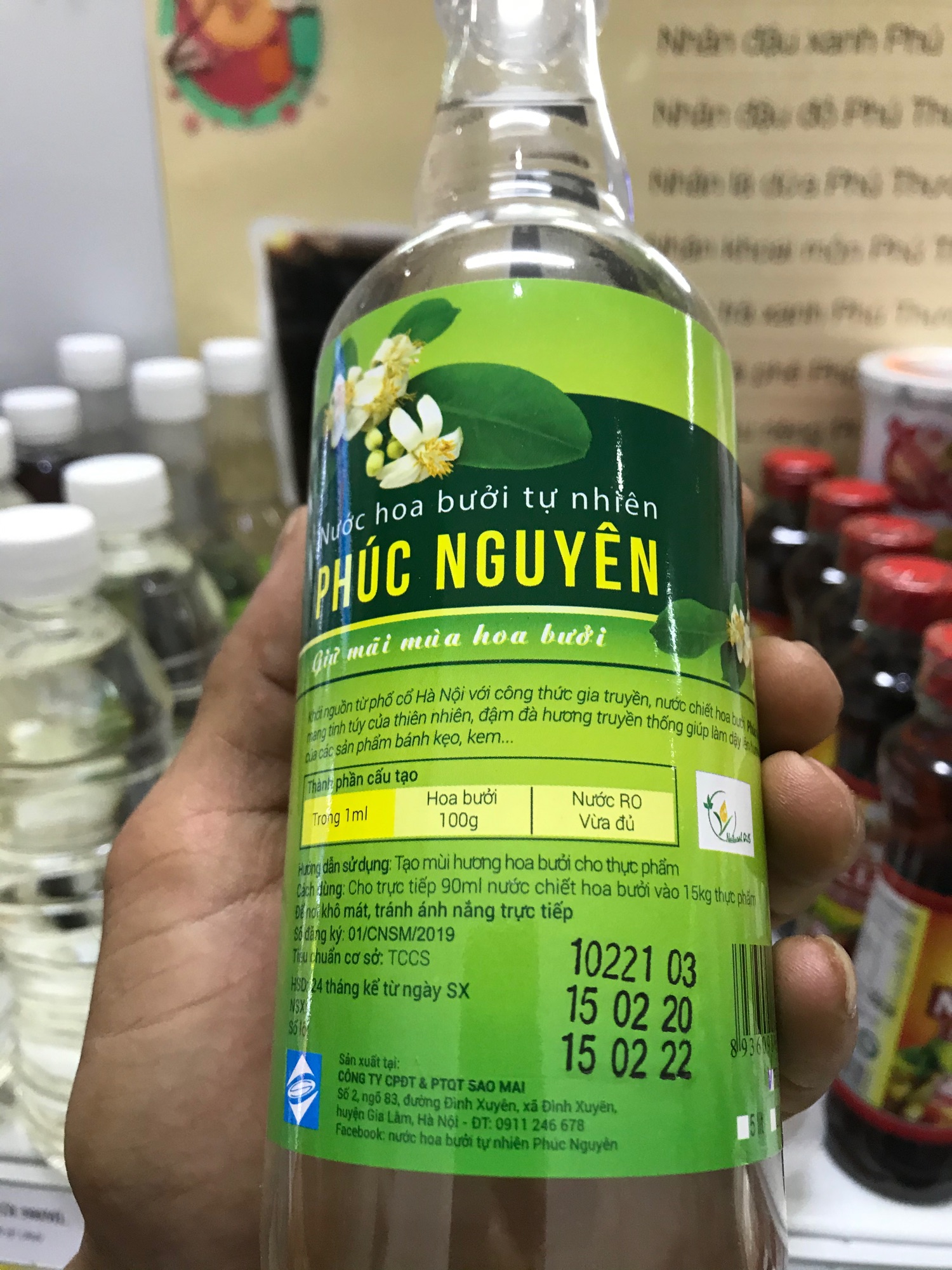 Nước hoa bưởi phúc nguyên 500ml