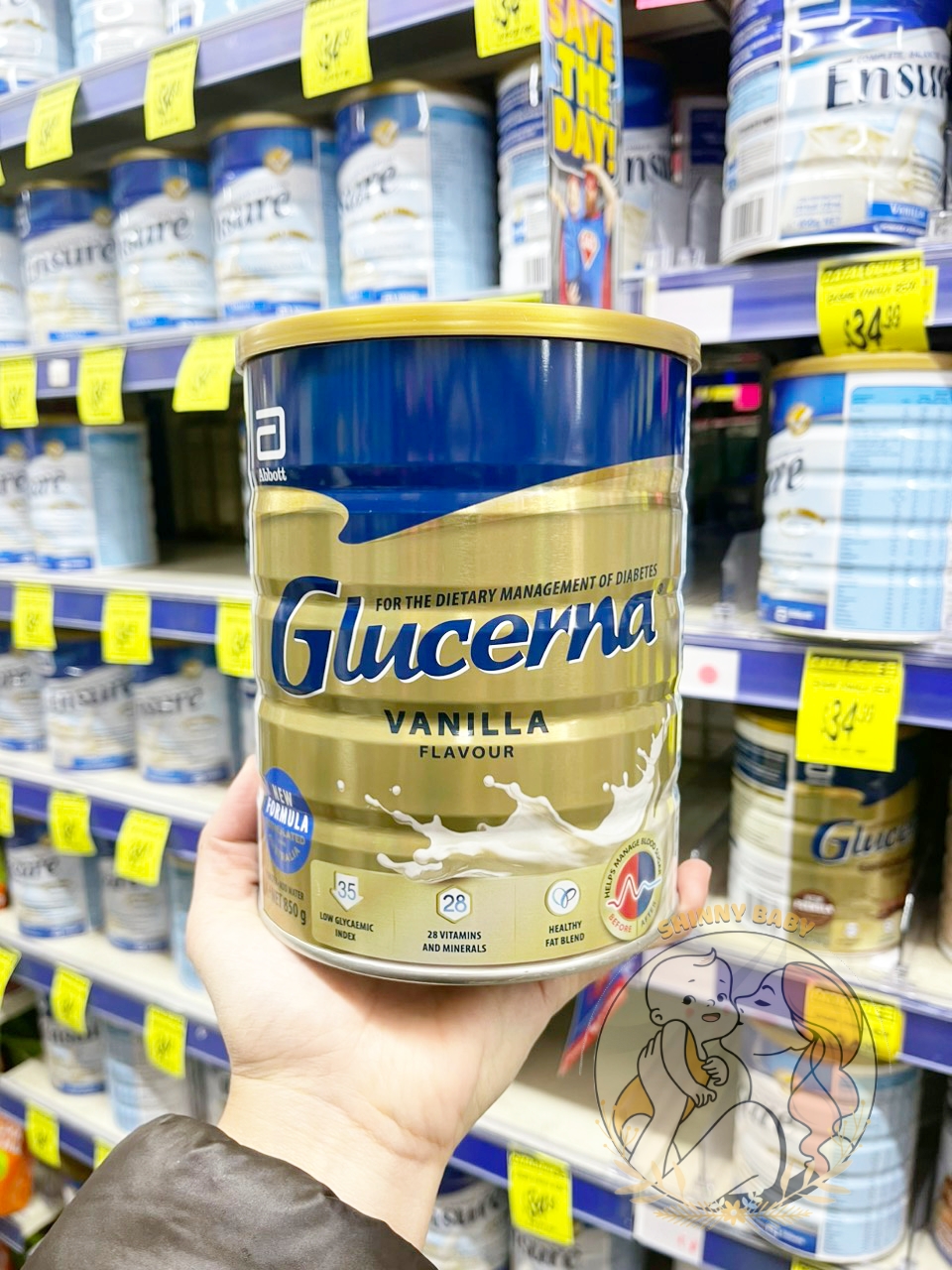 Date T11/25 Sữa bột Glucerna Úc 850g