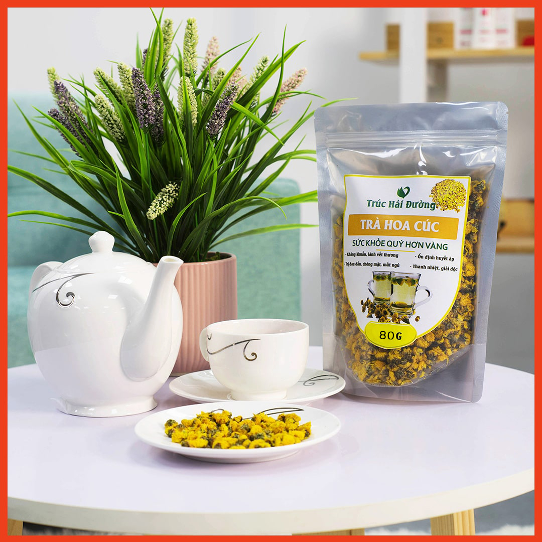 [TẶNG TÁO ĐỎ] Trà Hoa Cúc Loại Thượng Hạng 80Gr Thanh Nhiệt - Giải Độc - Ngủ Ngon - Mát Gan - Sáng Mắt