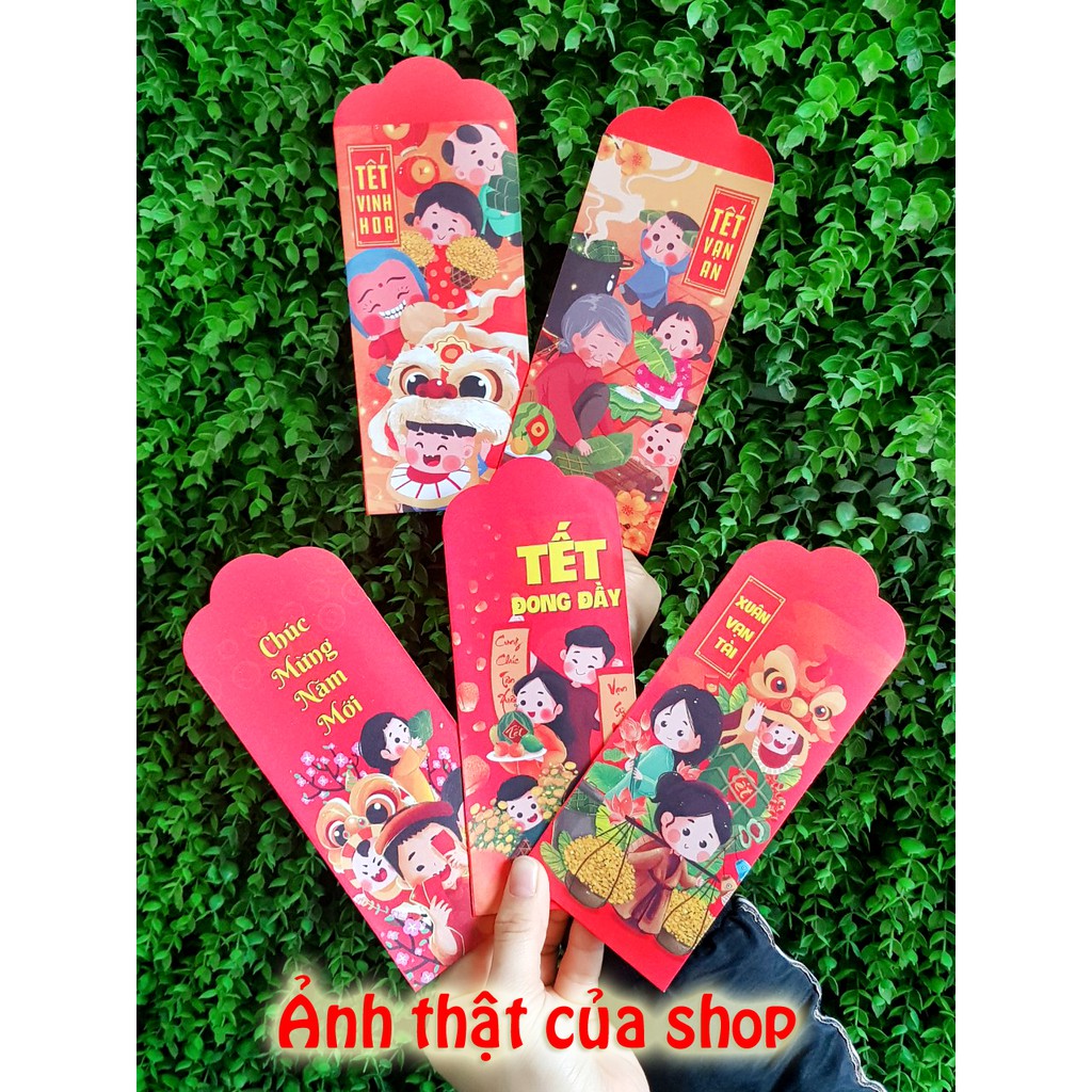 Bộ 15 Lì Xì Tết Vinh Hoa ( Chia Đều Các Mẫu )