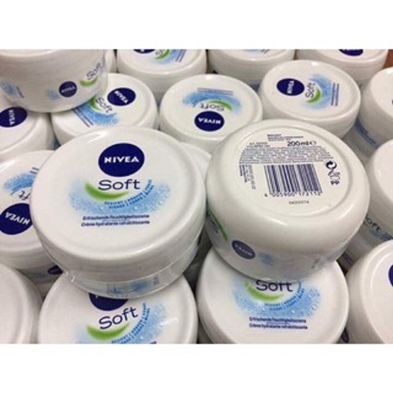 [ HÀNG ĐỨC ] Kem dưỡng ẩm Nivea Soft, Kem Nivea, Gel dưỡng ẩm Nivea [ HÀNG ĐỨC CHÍNH HÃNG ] giảm khô da, viêm da, tạo độ ẩm, chống nẻ, da mịn màng 200ml