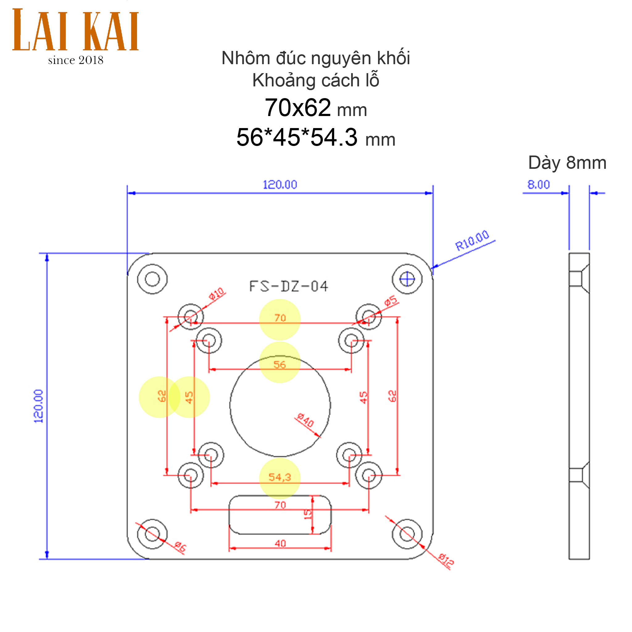 [HCM]Tấm gá máy phay nhỏ FS