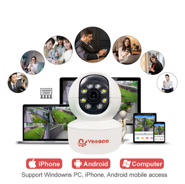 Camera Wifi Yoosee Không Râu 8 LED 5.0Mpx FHD1080 New 2023 Xoay 360 XEM ĐÊM CÓ MÀU - ĐÀM THOẠI 2 CHIỀU - BÁO ĐỘNG CHỐNG TRỘM - PHÁT HIỆN CHUYỂN ĐỘNG CAMERA GIA ĐÌNH NHỎ GỌN - CAMERA AN NINH GIÁM SÁT