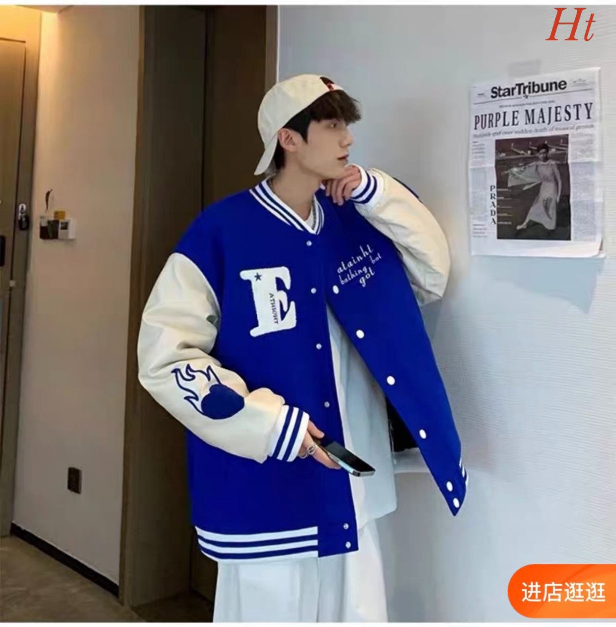 [FREESHIP] Áo Khoác Bomber nỉ Chữ E lửa tay,ht