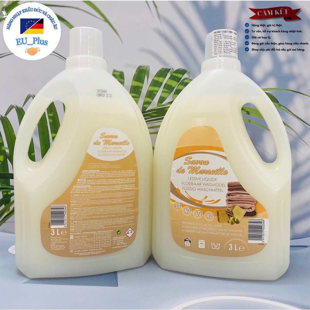 Nước Giặt Savon De Marseille Can 3L Pháp