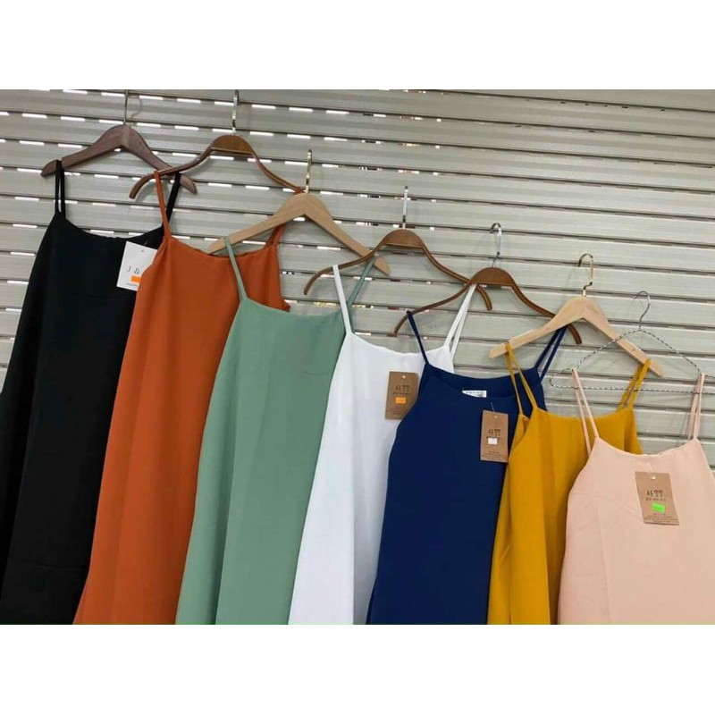 Váy Đũi 2 dây nhiều màu (Hàng sẵn)