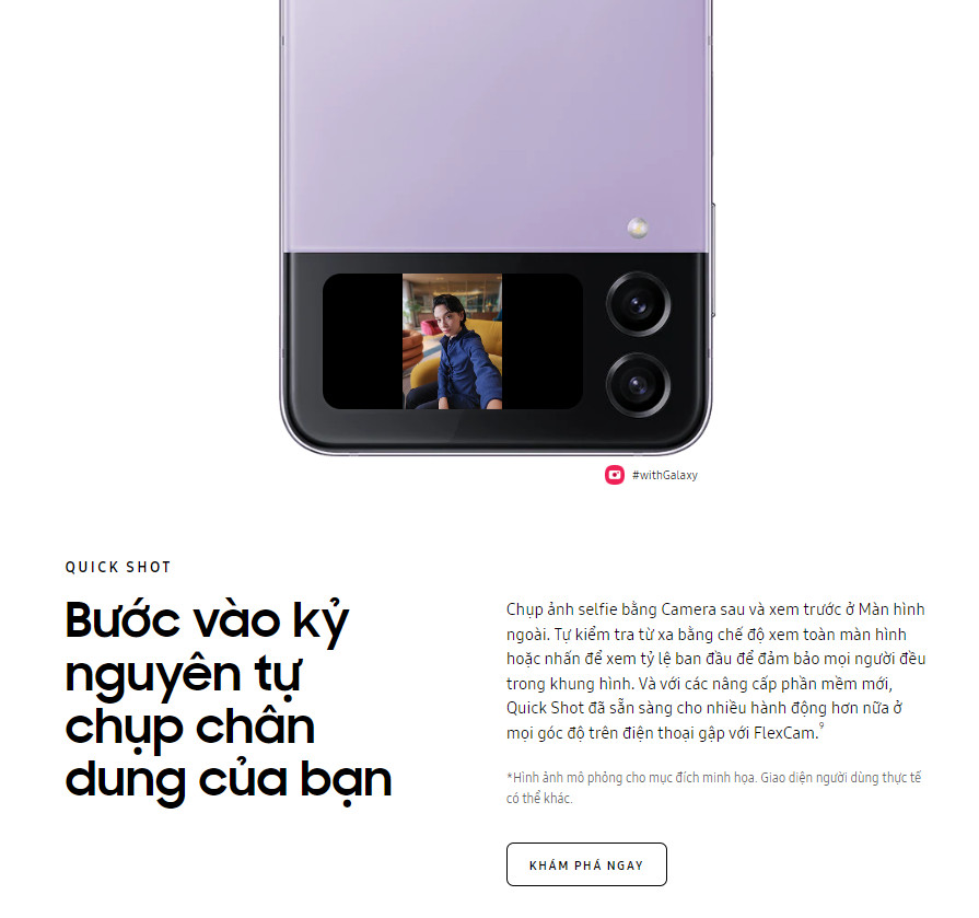 Điện Thoại Samsung Galaxy Z Flip4 5G 128GB Chính Hãng