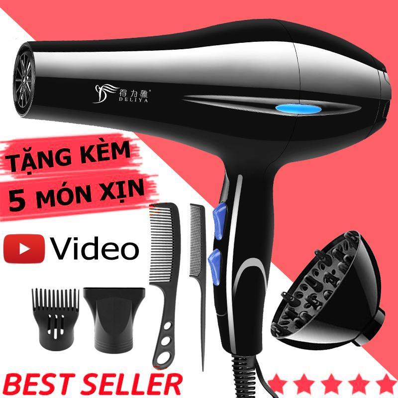 Máy sấy tóc tạo kiểu Deliya - Máy sấy công suất lớn - Kèm bộ phụ kiện 5 món - Bảo hành toàn quốc - Máy tốt như máy Philips, Máy sấy tóc hàng chất lượng, máy sấy tóc giá rẻ, máy xấy tóc giảm hư tổn