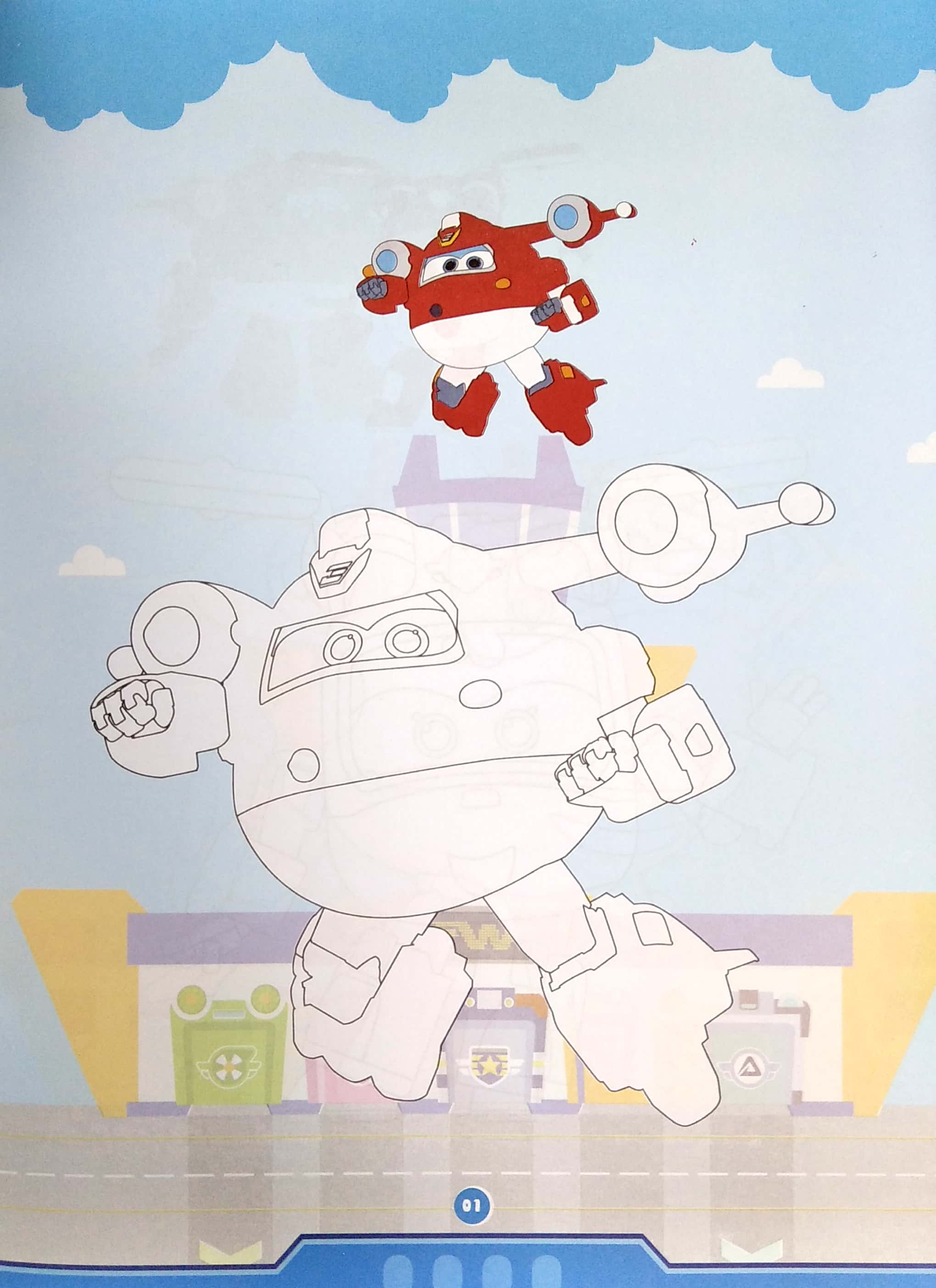 Sách - Bé Tô Màu - Superwings - Bộ 4 Cuốn