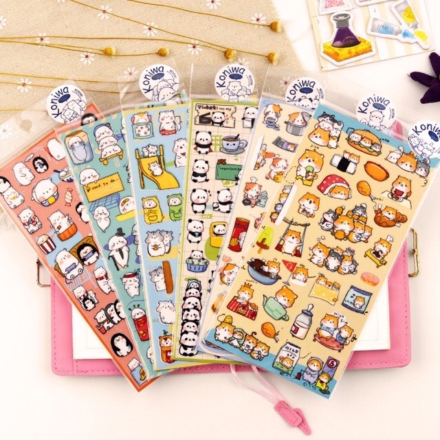 [HCM]Bộ 1 tấm Sticker hình thú cưng