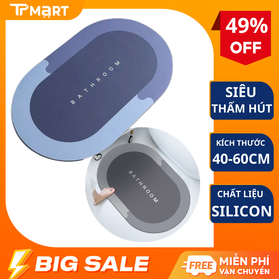 Thảm lau chân siêu thấm nước, Thảm chùi chân silicon, Thảm silicon siêu thấm, Thảm lau chân chống trơn trượt