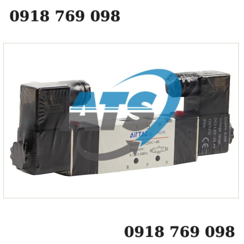 Van điện từ khí nén Airtac 5 ngã 2 vị trí chính hãng