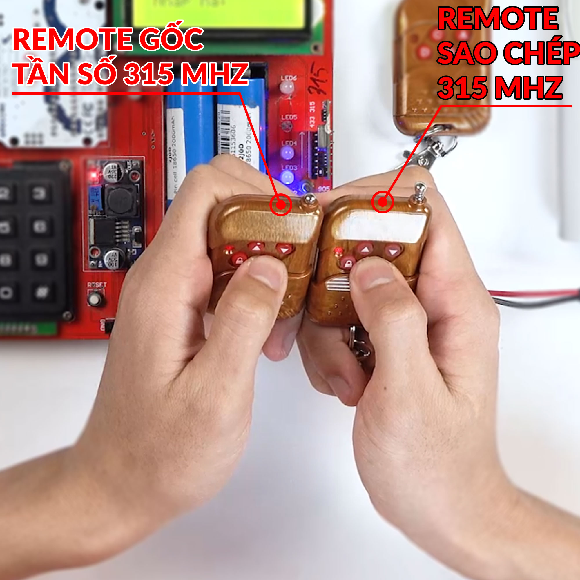 Remote học lệnh 315Mhz