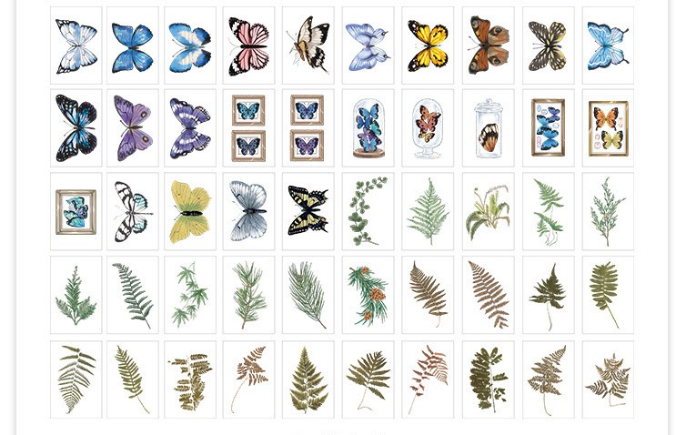 Sticker đóng cuốn dạng cổ điển 50 tấm
