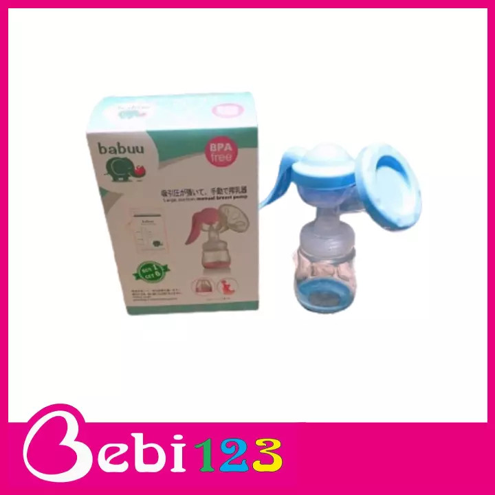 Máy hút sữa bằng tay Babuu Nhật Bản tặng kèm 6 túi trữ sữa