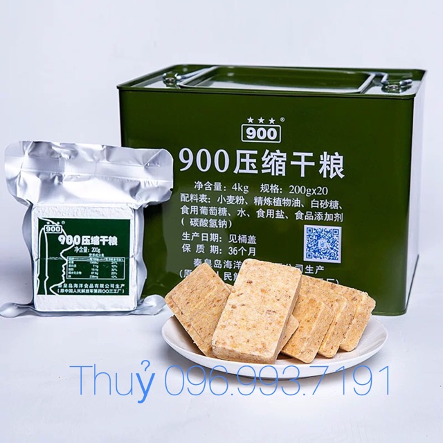 2KG Lương Khô 3 Sao 900 ( 10 gói x 200g)