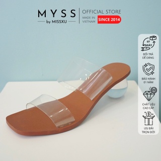 Giày guốc nữ quai trong bản to gót pha lê 4cm thời trang MYSS - DE14 thumbnail