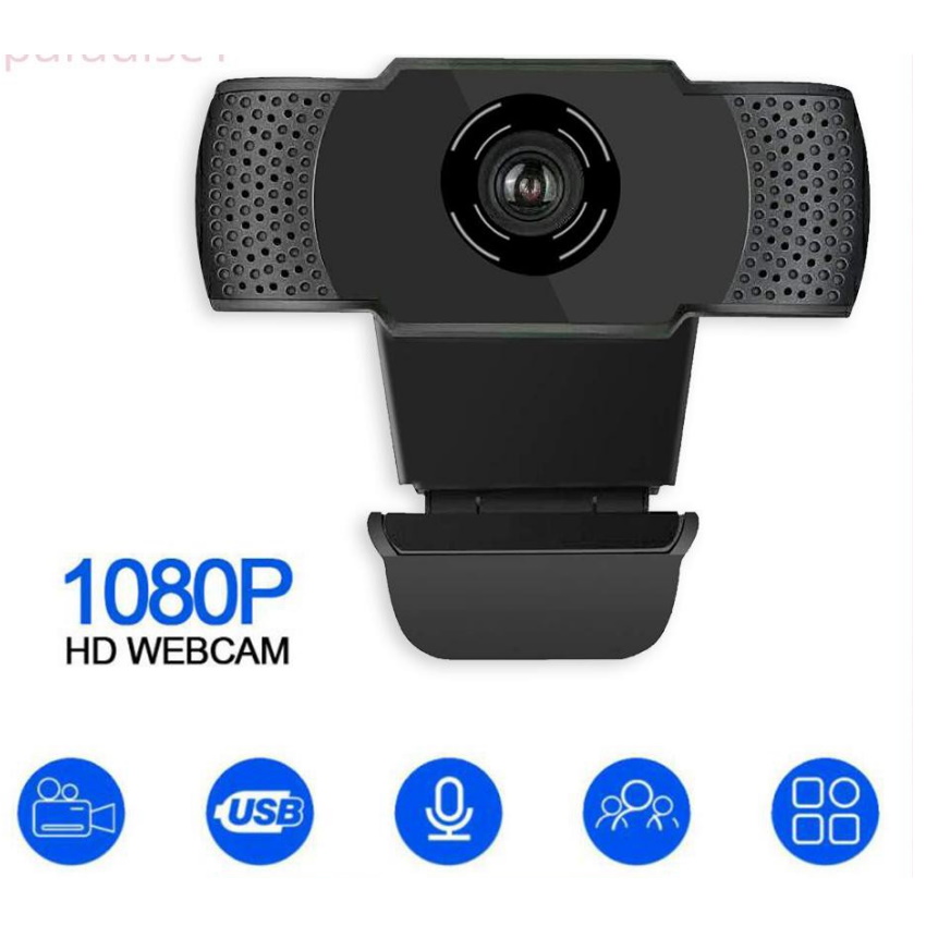 Webcam máy tính kẹp, camera có mic thu 1080p/720p cho laptop học online zoom, trực tuyến- hội họp