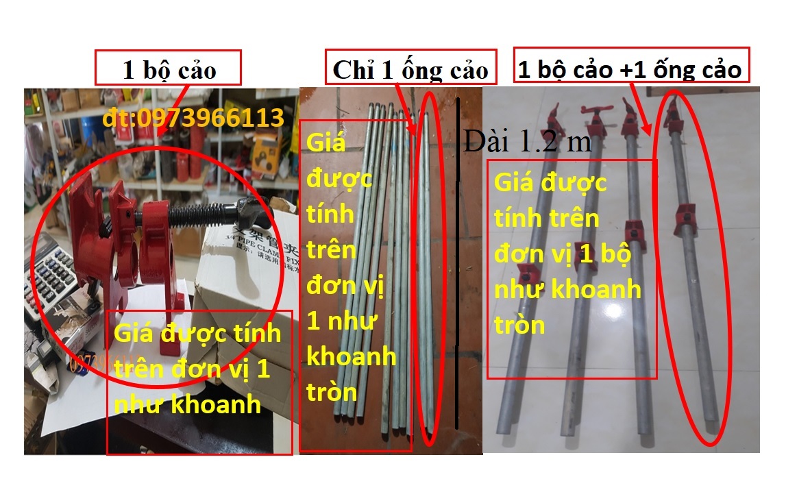 Cảo Ống Nước Phi 27 Có Chân- chưa bao gồm ống