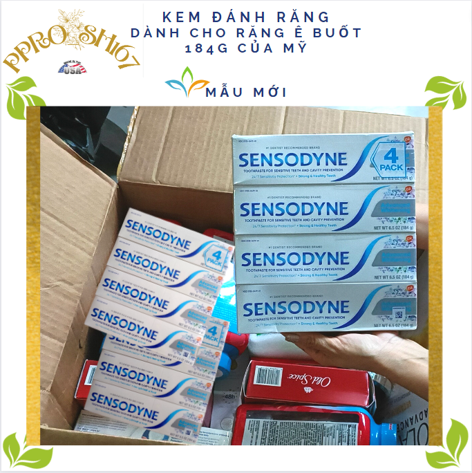 Kem đánh răng SENSODYNE dành cho răng ê buốt ,Mỹ 184g ( Mẫu mới)