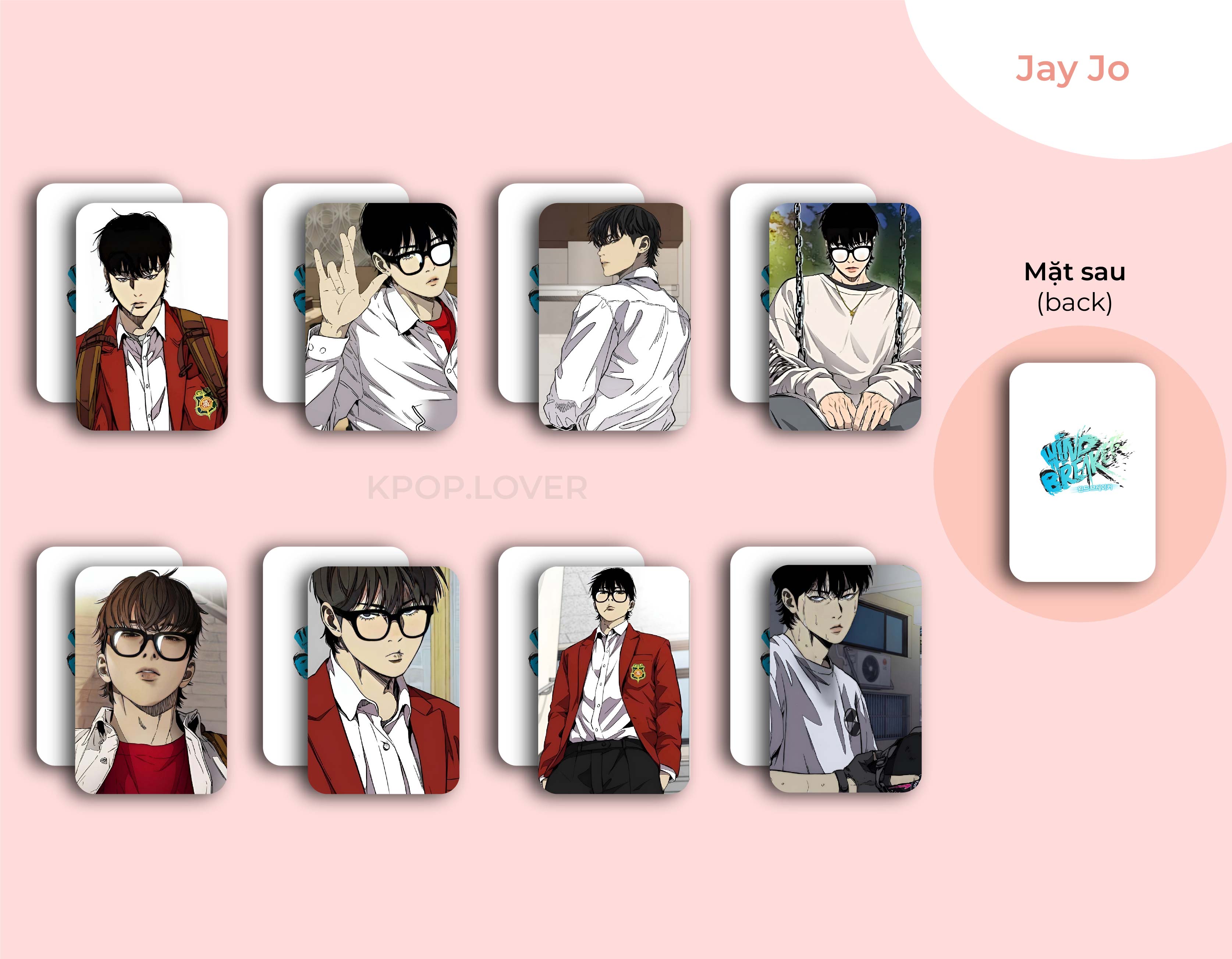 SET 8 CARD BO GÓC Wind Breaker