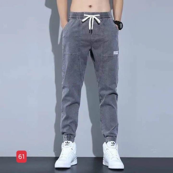 [HCM]Quần jean nam chất bò co giãn cao cấp thời trang cá tính phối bo chân bo lưng mẫu mới 2021 (kèm hình thật) Elly Fashion - QJN61