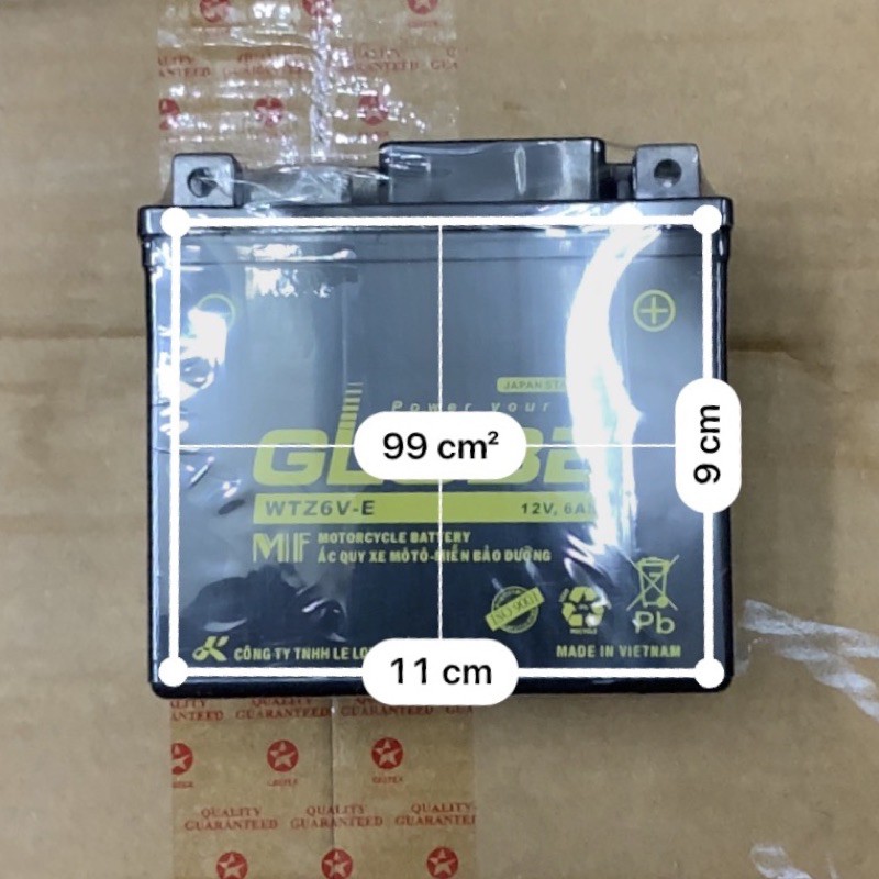 Ắc quy Vision Airblade Lead SH mode SH Việt (6A nhỡ)