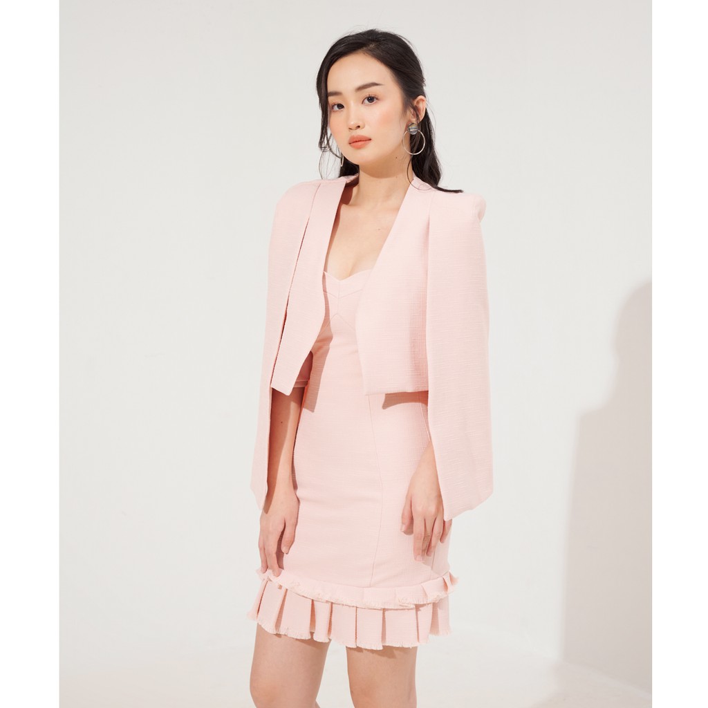 Des Fleurs - Set Áo khoác và Váy liền Rosé