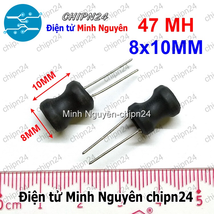 [4 cái] (K232) Cuộn cảm cắm 8x10mm 47MH (DIP 0810 47MH) - HH005415