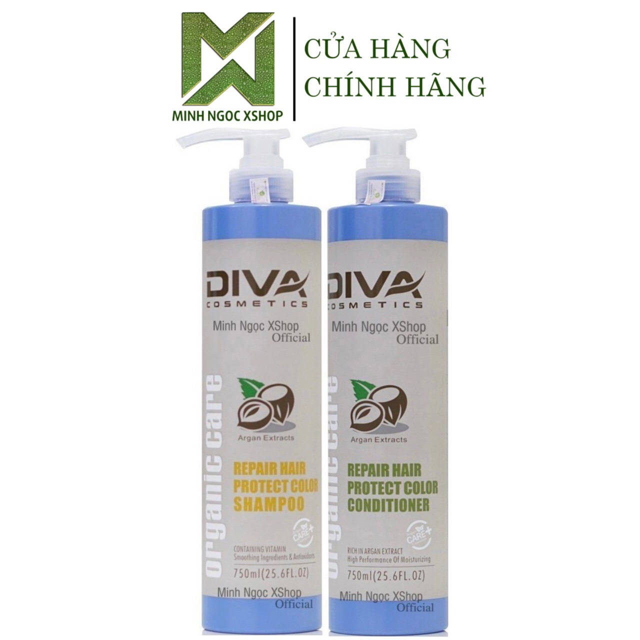 Dầu gội xả phục hồi giữ màu tóc nhuộm Diva Repair Hair Protect Color 750ML chính hãng