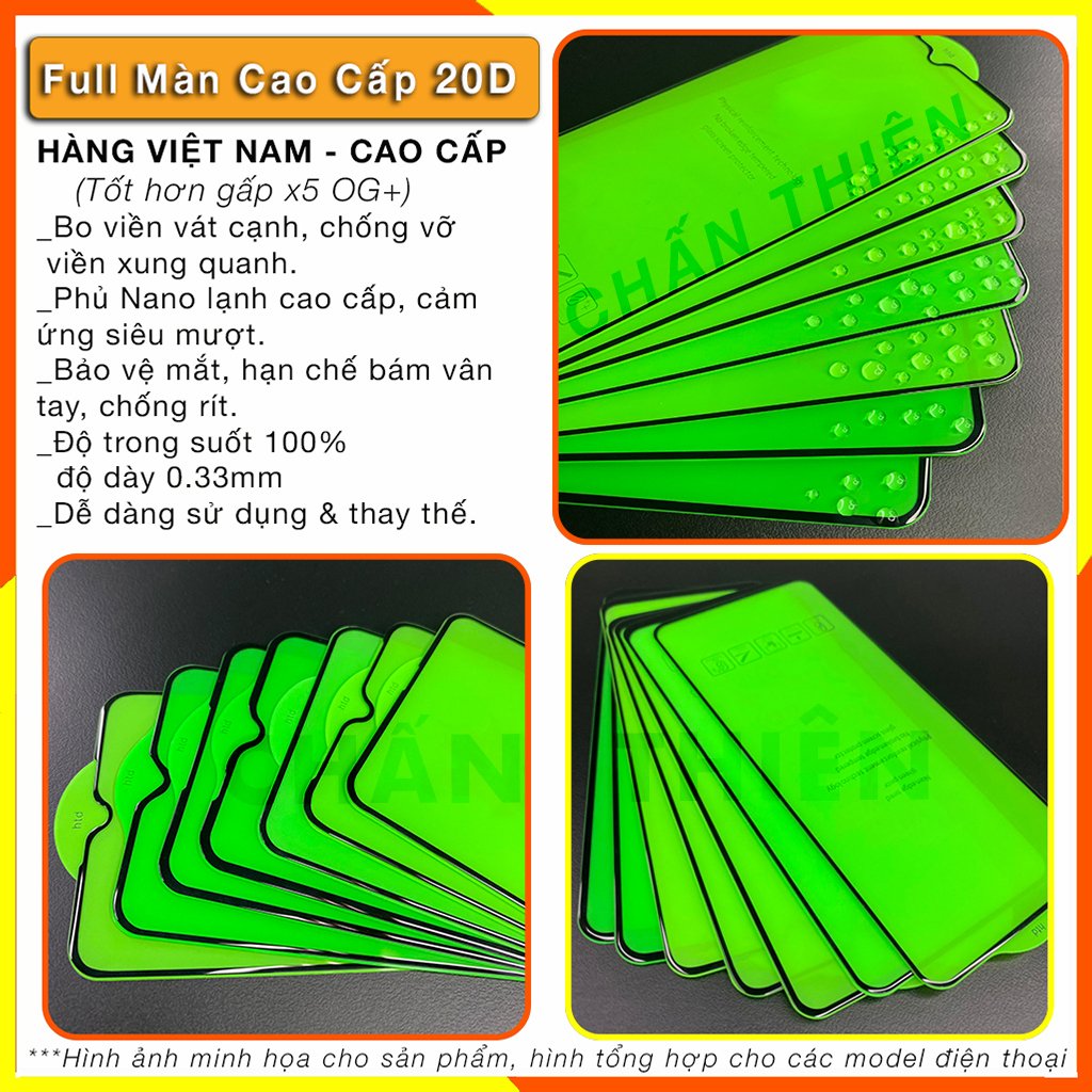 Kính cường lực Vivo Y91 Y91i Y91c Y93 Y93s Y95 Y1s full màn hình và trong suốt tặng kèm khăn lau màn hình