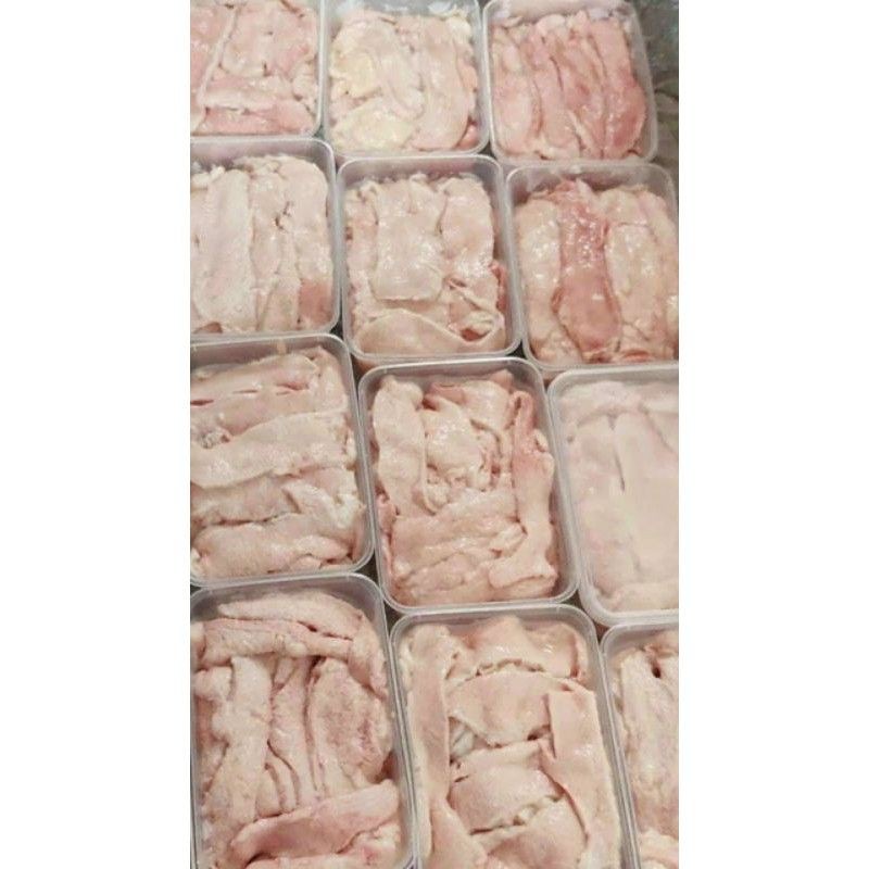 Vú heo cắt lát 500gr (giao tphcm)